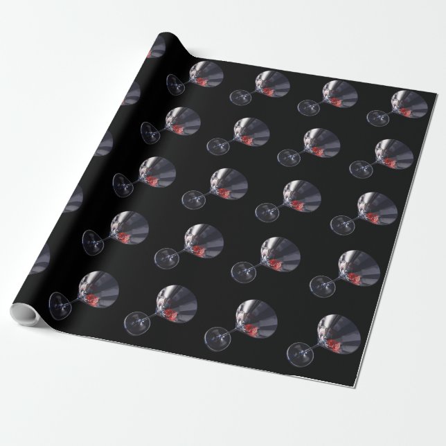 Dice Glass Wrapping Paper (Unrolled)