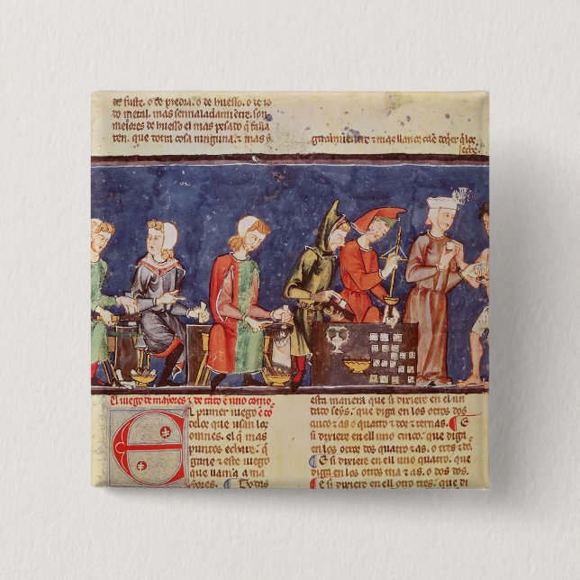 Dice Makers, from the 'Book of Games 15 Cm Square Badge (Front)