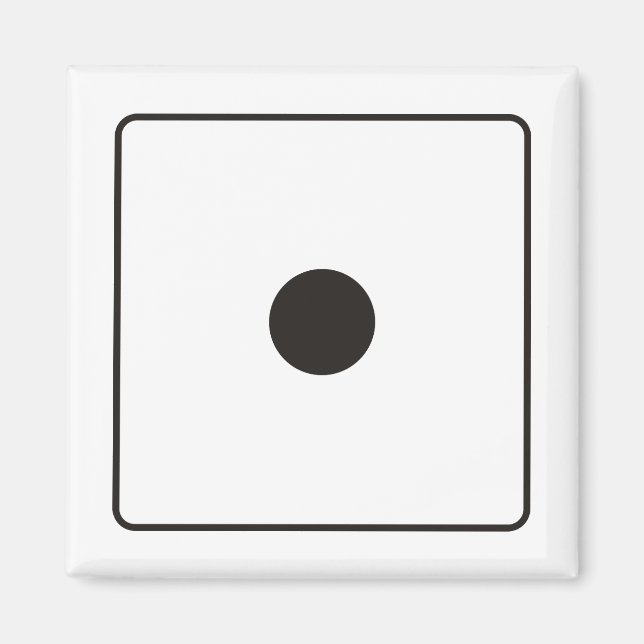 DICE numbers of pips 1 + your backgr. Magnet (Front)