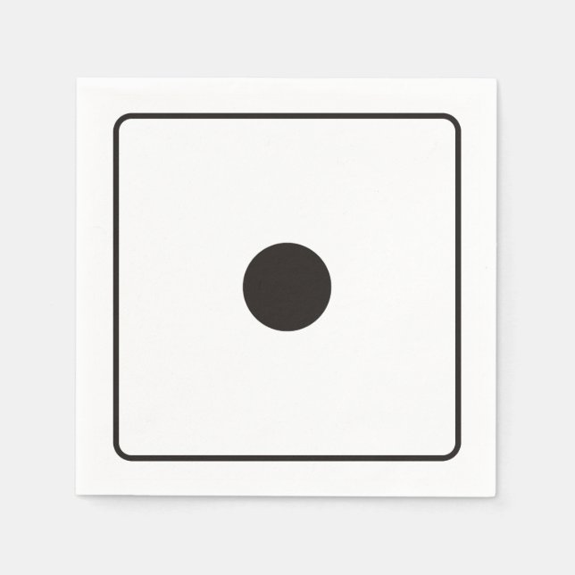 DICE numbers of pips 1 + your backgr. Napkin (Front)