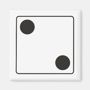 DICE numbers of pips 2 + your backgr. Magnet