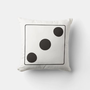 DICE numbers of pips 3 + your backgr. Cushion
