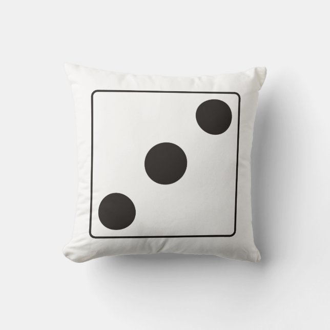 DICE numbers of pips 3 + your backgr. Cushion (Front)
