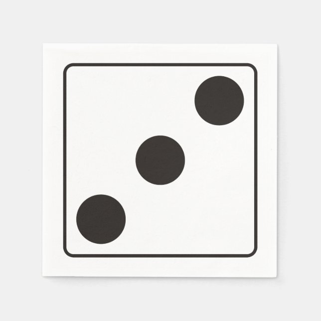 DICE numbers of pips 3 + your backgr. Napkin (Front)