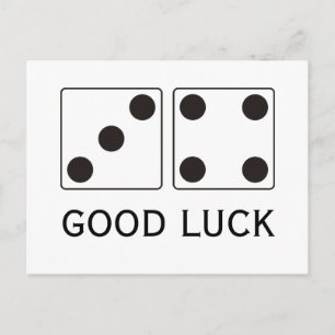 DICE numbers of pips 4 & 3 + your ideas Postcard
