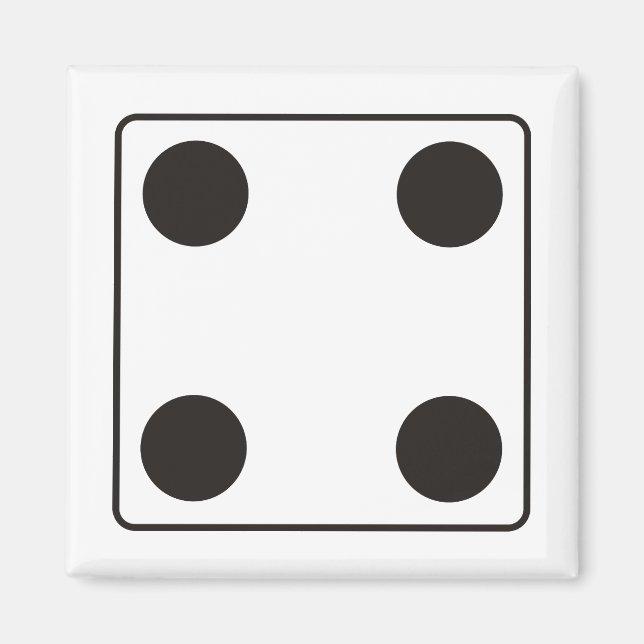 DICE numbers of pips 4 + your backgr. Magnet (Front)