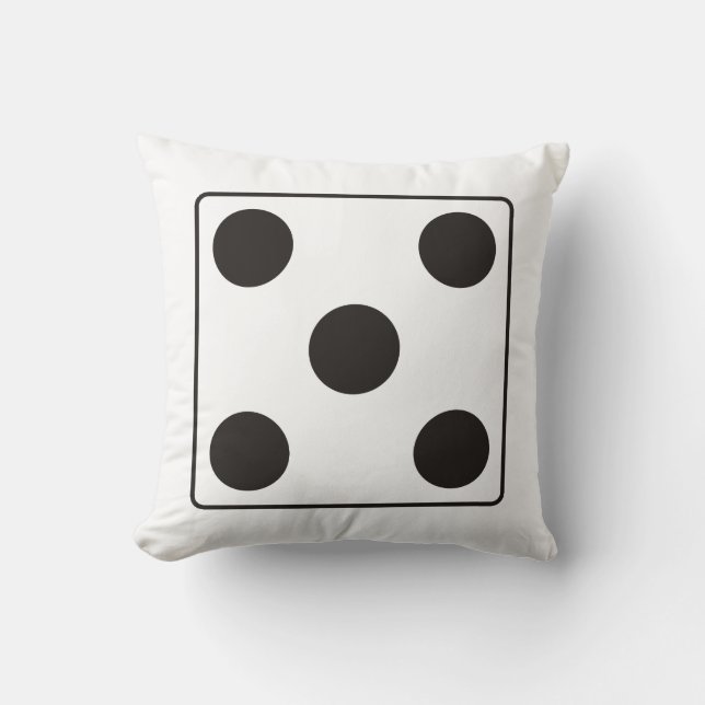 DICE numbers of pips 5 + your backgr. Cushion (Front)
