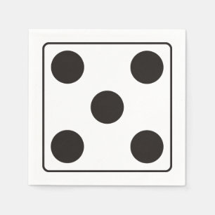 DICE numbers of pips 5 + your backgr. Napkin