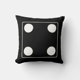 DICE numbers of pips white 4 + your backgr. Cushion