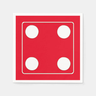 DICE numbers of pips white 4 + your backgr. Napkin