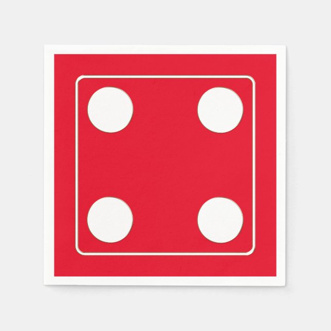 DICE numbers of pips white 4 + your backgr. Napkin (Front)