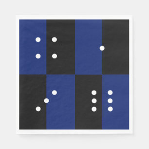 Dice polka dot pattern /black napkin