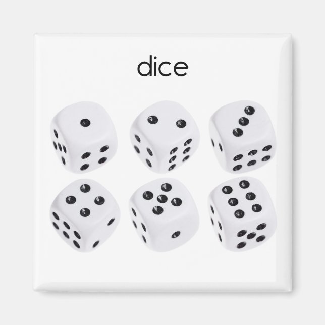 Dice Refrigerator Magnet (Front)