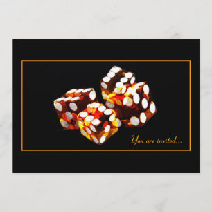 dice roll - luck game night party invitation