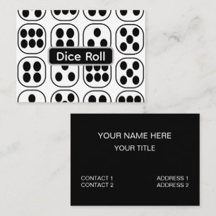 Dice Roll Play Game Business Card