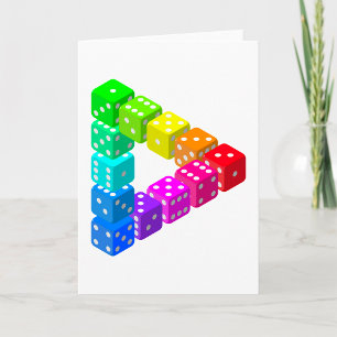 Dice Triangle Greeting Cards