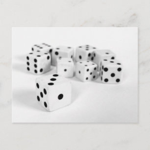 DICE - WHITE POSTCARD