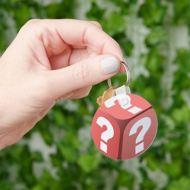 Dice With Question Marks Keychain (Creator Uploaded)