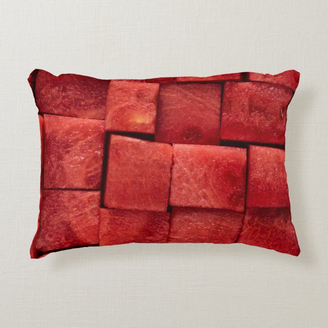 Diced watermelon decorative cushion (Front)
