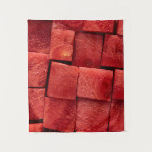 Diced watermelon tapestry