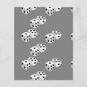 Dices on grey pattern