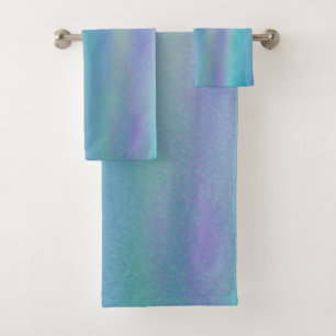 Dichroic Glass Rainbow Colours Art Bath Towel Set