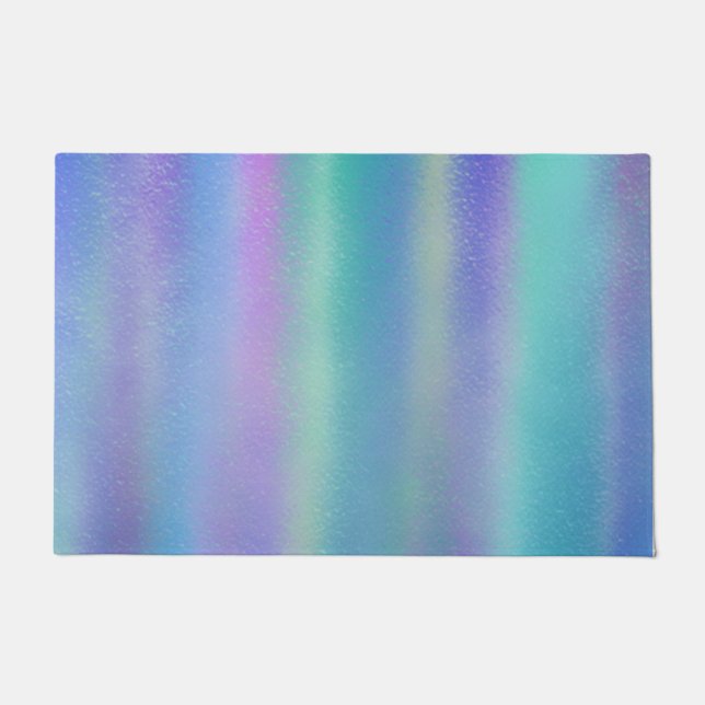 Dichroic Glass Rainbow Colours Art Doormat (Front)