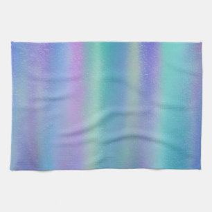 Dichroic Glass Rainbow Colours Art Tea Towel