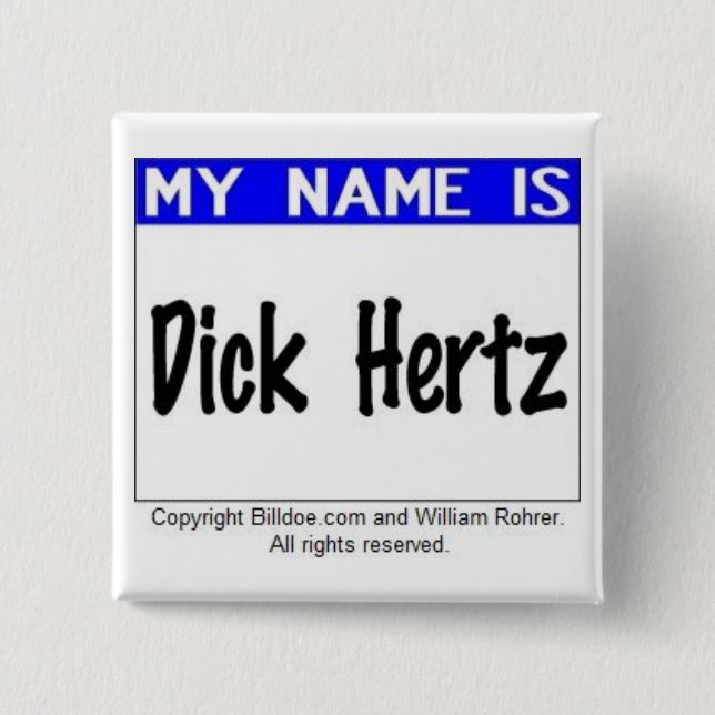 Dick Hertz 15 Cm Square Badge (Front)