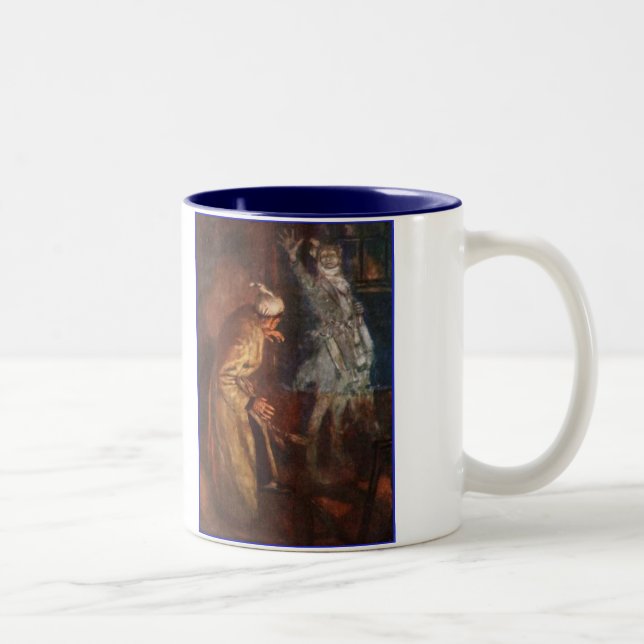 Dickens A Christmas Carol Scrooge & Marley Two-Tone Coffee Mug (Right)