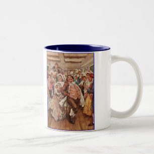 Dickens A Christmas Festive Dancers Two-Tone Coffee Mug