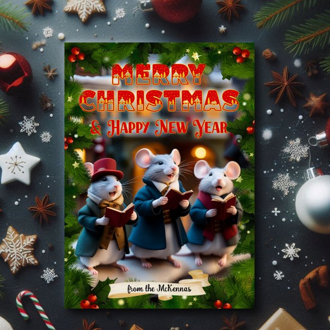 Dickens Christmas Carol Cute Christian Photo Holiday Card (Creator Uploaded)