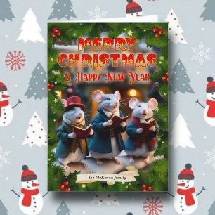 Dickens Christmas Carol Cute Mice Christian Holiday Postcard