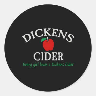 Dickens Cider Hood Classic Round Sticker