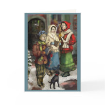 Dickensian Christmas Carolers Painting Personalise