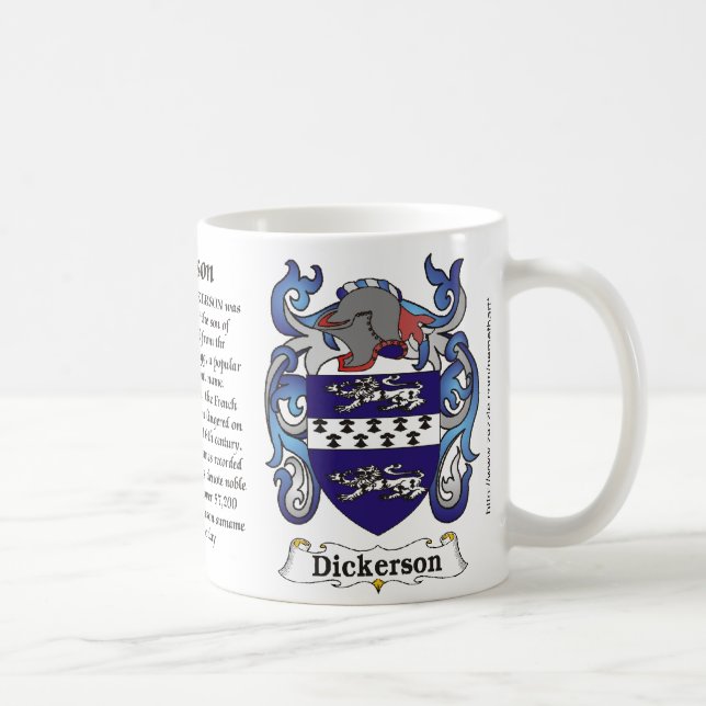 Dickerson Family Coat of Arms mug (Right)