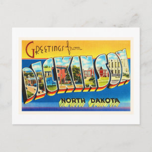 Dickinson North Dakota ND Vintage Travel Souvenir Postcard