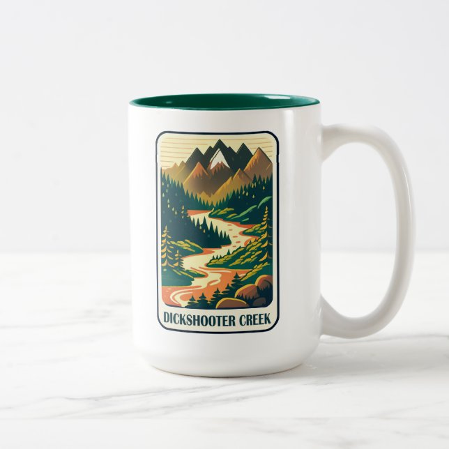 Dickshooter Creek Idaho Colours Two-Tone Coffee Mug (Right)
