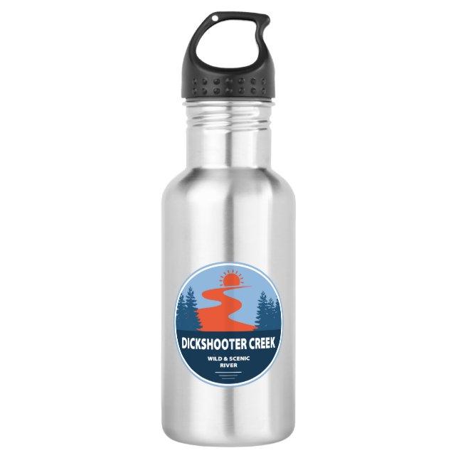 Dickshooter Creek Wild and Scenic River Idaho 532 Ml Water Bottle (Front)