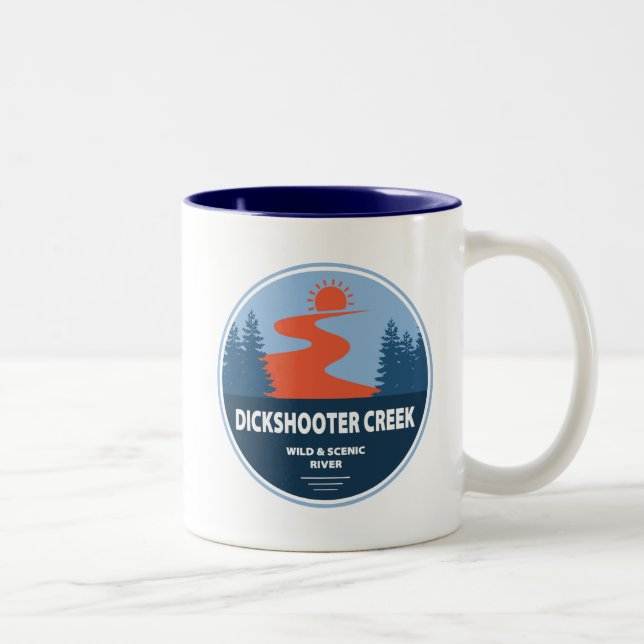 Dickshooter Creek Wild and Scenic River Idaho Two-Tone Coffee Mug (Right)