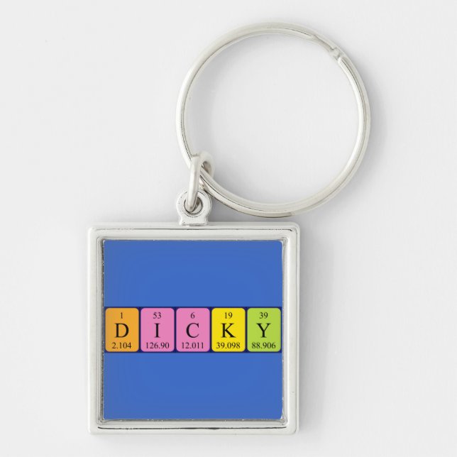 Dicky periodic table name keyring (Front)