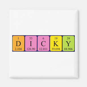 Dicky periodic table name magnet