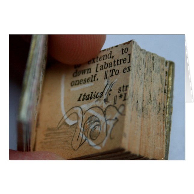 DicofrAngle Miniature Book cut down Drawing Card (Front Horizontal)