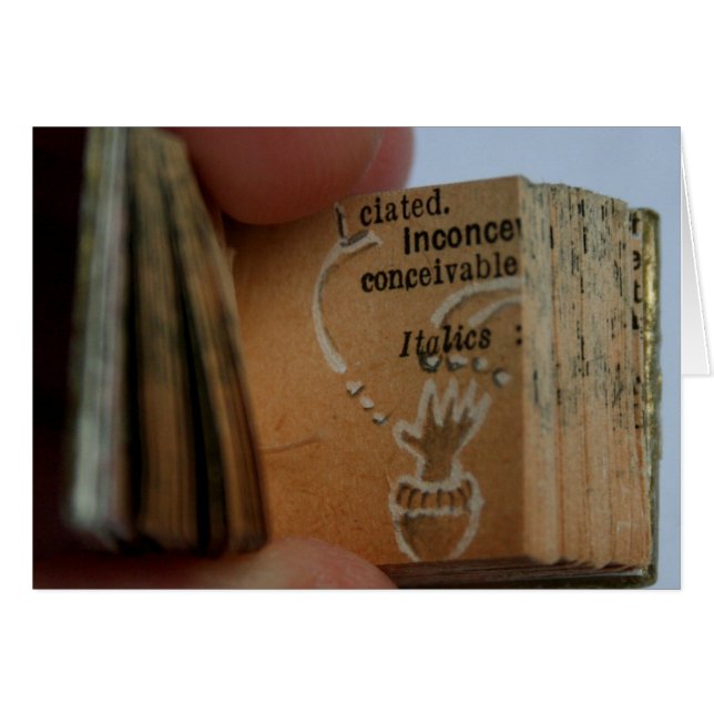 DicofrAngle Miniature Book Hand Drawing Card (Front Horizontal)