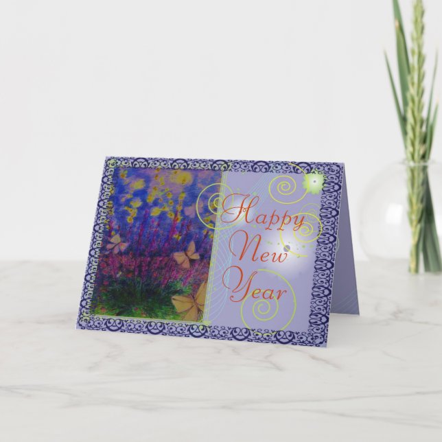 Dictamnus  firework plant holiday card (Front)