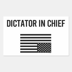 Dictator In Chief Rectangular Sticker