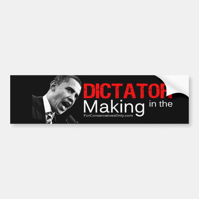 "Dictator in the Making" Bumper Sticker (Front)