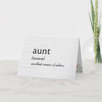 Dictionary Definition For AUNT