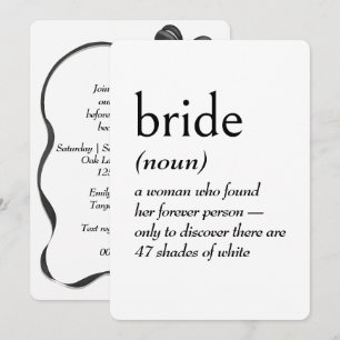 Dictionary Definition for BRIDE Invitation