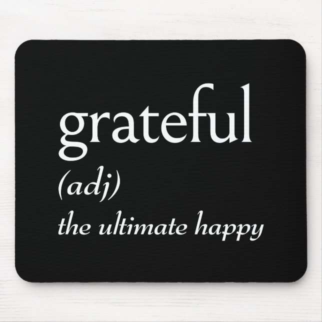 Dictionary Definition For GRATEFUL Mouse Pad (Front)